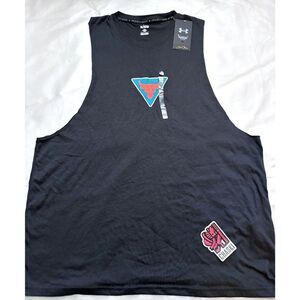 Under Armour Project Rock Shirt Mens XL Black Under bull Tank Top run gym